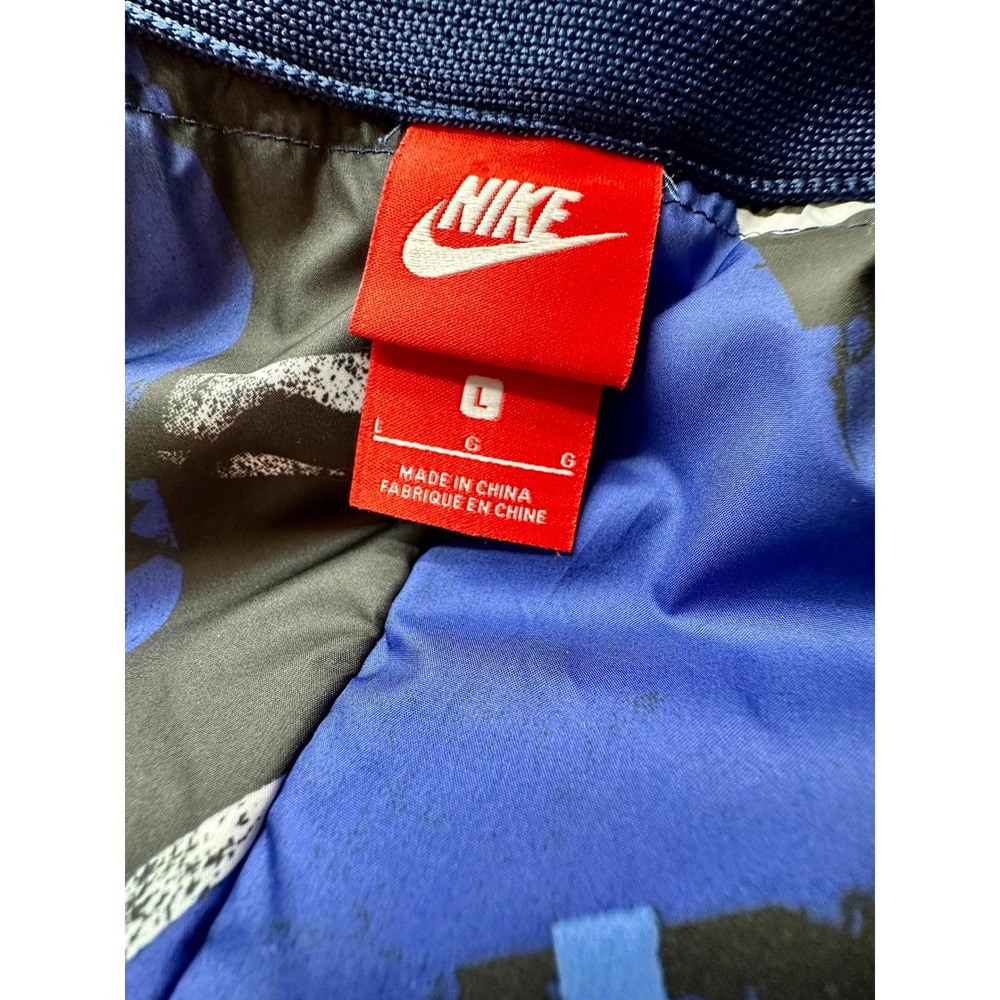 Vintage Nike Air Men's Blue Longline Bomber Jacket - Picture 9 of 12